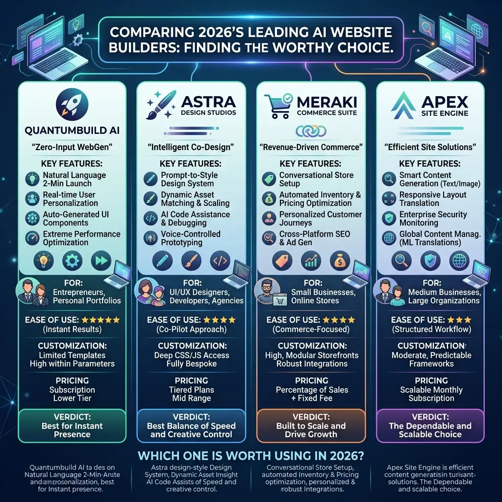 AI Website Builders Compared: Which One Is Worth Using in 2026?