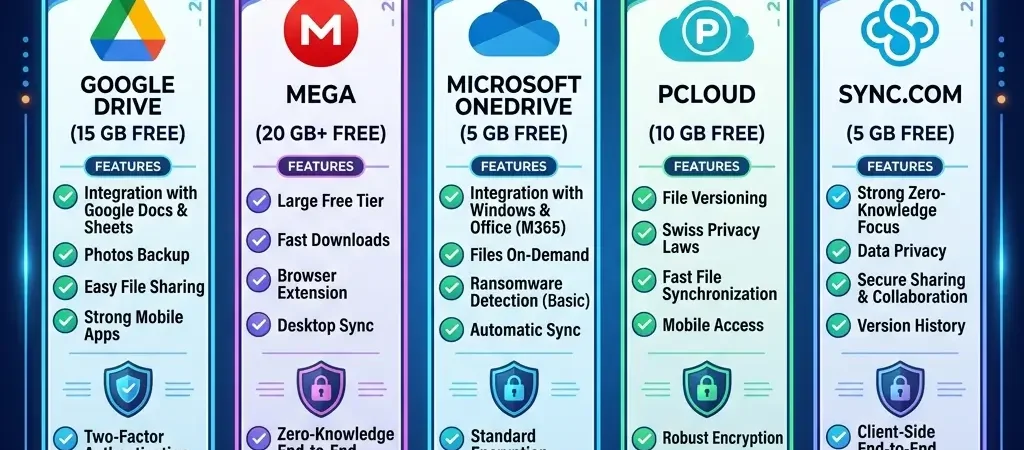 Best Cloud Storage Services With Free & Secure Backup Space (2026)